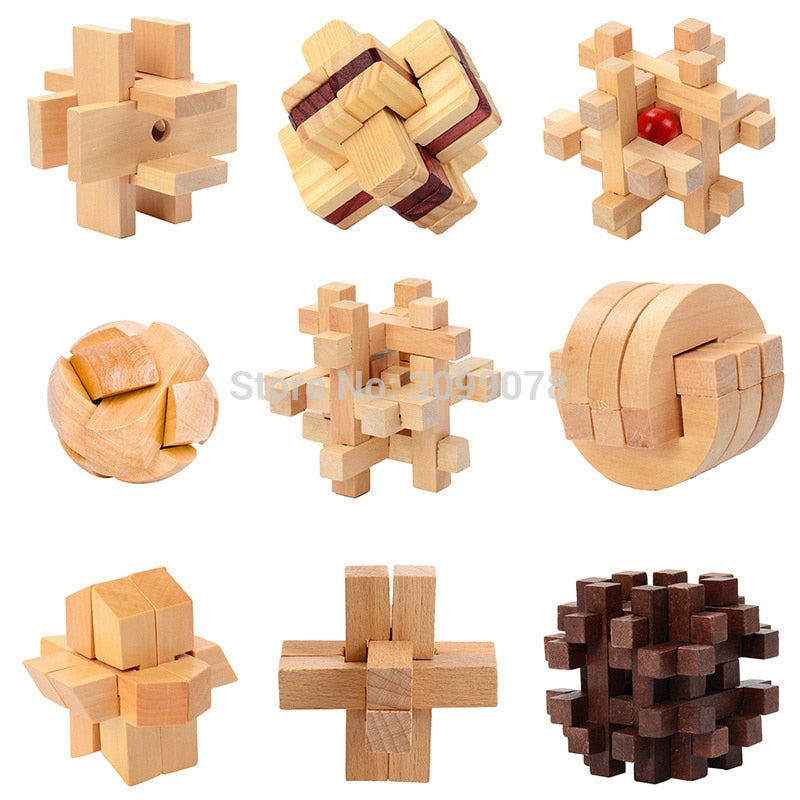 Disentanglement Puzzles Unlock Interlock Brain Teaser Toy Intelligent  Wooden Jigsaw Lock Toy