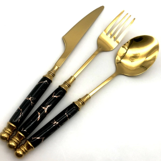 30pcs Ceramic Vintage Cutlery Set