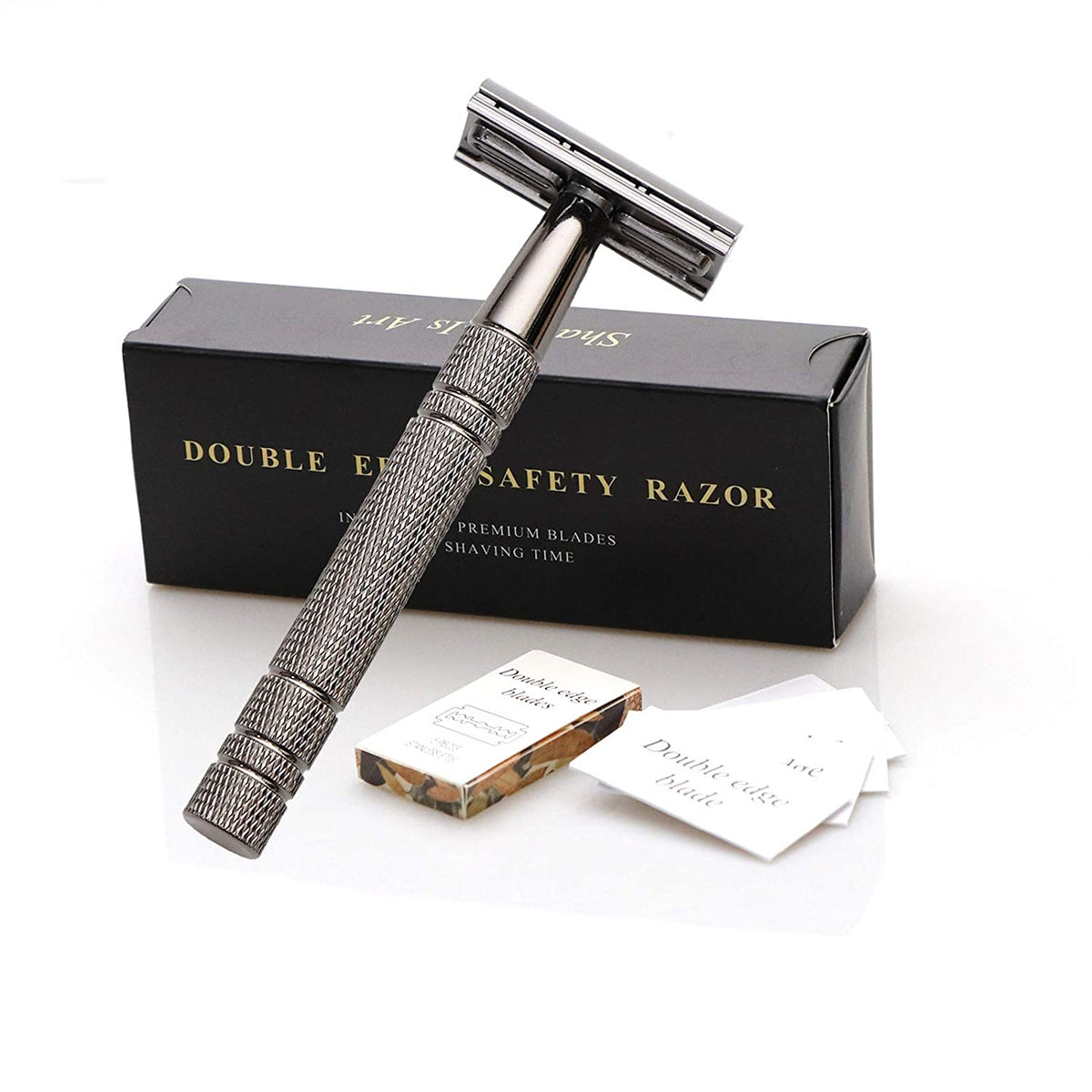 Double Edge Safety Razor With 10 Blades