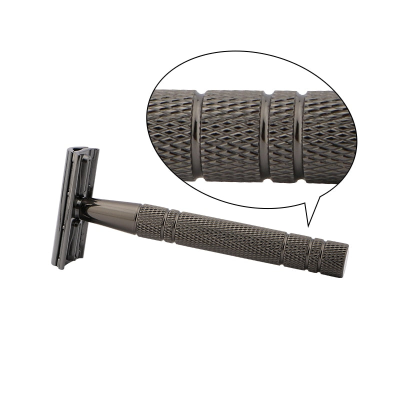 Double Edge Safety Razor With 10 Blades